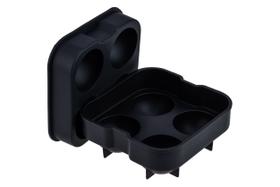Forma de Gelo 04 Esferas 45mm em Silicone com Tampa Preto