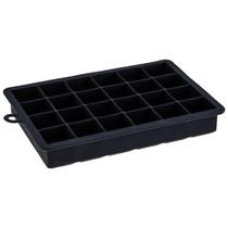 Forma de Gelo 24 Cubos 20x13x3cm em Silicone Preto Weck