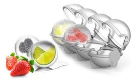 Forma De Gelo 4 Bolas De Gelo Em Formato Esfera Reutilizável