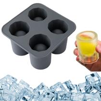 Forma de Gelo 4 Copos Doses em Silicone Whisky