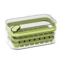 Forma De Gelo 64 Cubos Camada Dupla Recipiente Bandeja Verde