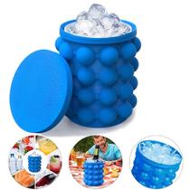 Forma de gelo balde tapa silicone 120 cubos suporte latinha