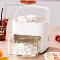 Forma De Gelo Bandeja Caixa 48 Cubos Com Gaveta E Pegador Cor Branco Forma De Gelo Bandeja Caixa 48 Cubos Com Gaveta E Pegador Cor Branco