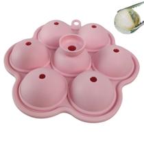 Forma de Gelo Bandeja de Silicone Drink Bebida Cha Formato Bola de Basquete Molde Flexivel Festa Evento Comemoraçao Forma de Gelo Bandeja de Silicone Drink Bebida Cha Formato Bola de Basquete Molde Flexivel Festa Evento Comemoraçao