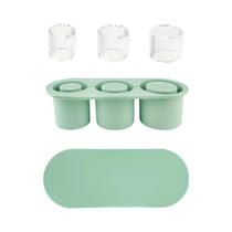 Forma De Gelo Cilíndrica De Silicone Com Tampa E Recipiente Para Freezer, Bebidas Geladas, Suco, Forma De Gelo Cilíndrica De Silicone Com Tampa E Recipiente Para Freezer, Bebidas Geladas, Suco,