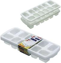 Forma De Gelo Com 12 Cavidades Retangular De Plastico Kit Com 2 Pecas 24,5X10Cm - Erca Plast Forma De Gelo Com 12 Cavidades Retangular De Plastico Kit Com 2 Pecas 24,5X10Cm - Erca Plast