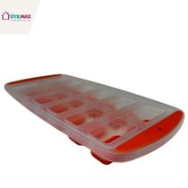 Forma de Gelo com Fundo em Silicone Flexível e Tampa Cubos Fáceis de Remover Prática e Resistent