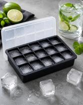 Forma de Gelo com tampa em Silicone 15 Cubos Grandes Resistente Flexível Forma de Gelo com tampa em Silicone 15 Cubos Grandes Resistente Flexível