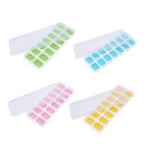Forma De Gelo Com Tampa Rígida Fundo Silicone Flexível 14 Cubos Retangular Lavável Forminhas Multiuso Papinha Temperos Ice Forma De Gelo Com Tampa Rígida Fundo Silicone Flexível 14 Cubos Retangular Lavável Forminhas Multiuso Papinha Temperos Ice