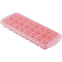 Forma de gelo de plástico rosa com 33 cavidades com tampa para congelador - clink
