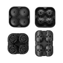 Forma De Gelo De Silicone 3D Em Formato De Crânio Com Diamantes, Bandeja Reutilizável Para Cubos De