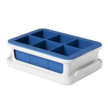 Forma De Gelo De Silicone 6 Cubos Azul - Oxo