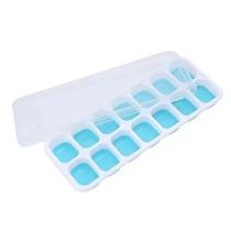 Forma De Gelo De Silicone Com 14 Compartimentos Para Frutas, Bandejas Removíveis, Tampas Forma De Gelo De Silicone Com 14 Compartimentos Para Frutas, Bandejas Removíveis, Tampas