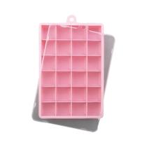 Forma De Gelo De Silicone Com 24 Cavidades, Tampa Inclusa, Molde Para Purê De Alimentos, Queijo,