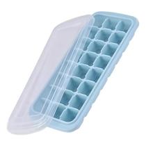 Forma de gelo de Silicone com Tampa 24 cavidades Antiaderente Não vaza Papinha Chocolate