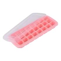 Forma de gelo de Silicone com Tampa 24 cavidades Antiaderente Não vaza Papinha Chocolate