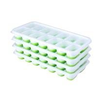 Forma De Gelo De Silicone Com Tampa Para 14 Cubos, Fácil De Desenformar, Molde Quadrado Para Forma De Gelo De Silicone Com Tampa Para 14 Cubos, Fácil De Desenformar, Molde Quadrado Para