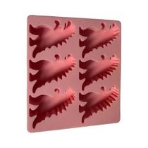 Forma De Gelo De Silicone Dinossauro: 6 Cubos Gigantes Para Decoração De Bolos, Doces E Gelatinas - Forma De Gelo De Silicone Dinossauro: 6 Cubos Gigantes Para Decoração De Bolos, Doces E Gelatinas -