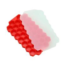 Forma De Gelo De Silicone Em Forma De Favo De Mel Reutilizável Com Tampa Para Suco De Verão E Vinho Forma De Gelo De Silicone Em Forma De Favo De Mel Reutilizável Com Tampa Para Suco De Verão E Vinho