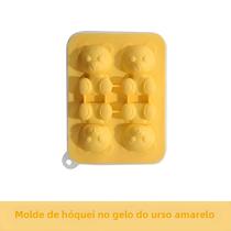 Forma de Gelo de Silicone em Formato de Ursinho - Bandeja Flexível e de Qualidade Alimentícia