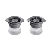 Forma de Gelo de Silicone Grande e Redonda - 2 Peças para Freezer - Moldes de Whisky Esféricos Forma de Gelo de Silicone Grande e Redonda - 2 Peças para Freezer - Moldes de Whisky Esféricos