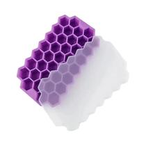 Forma De Gelo De Silicone Livre De BPA Com 37 Cavidades Reutilizável Com Tampas Para Fazer Picolés E