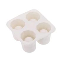 Forma De Gelo De Silicone Reutilizável Com 4 Compartimentos De 1oz Cada, Molde Multifuncional Para Forma De Gelo De Silicone Reutilizável Com 4 Compartimentos De 1oz Cada, Molde Multifuncional Para