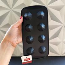 Forma de gelo de silicone vermelha ou preta com 8 cavidades triângulo decorado para gelos forminhas - Forma de gelo de silicone vermelha ou preta com 8 cavidades triângulo decorado para gelos forminhas -