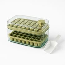 Forma de Gelo Dupla Camada 64 Cubos com Tampa Empilhável Silicone Flexível Forma de Gelo Dupla Camada 64 Cubos com Tampa Empilhável Silicone Flexível