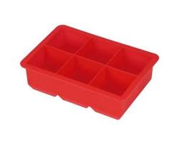 Forma de Gelo em Silicone 6 Cubos Grandes Mor