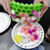 Forma De Gelo em Silicone Hexagono Colméia 37 Cavidades IceHex Gelo de Frutas Drinks