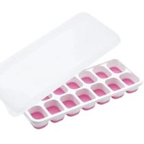 Forma De Gelo Empilhável De Silicone Com 14 Cubos E Tampa Removível, Fácil De Desenformar, Para Forma De Gelo Empilhável De Silicone Com 14 Cubos E Tampa Removível, Fácil De Desenformar, Para