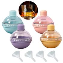 Forma De Gelo Esfera Redonda 100ml Molde Bola com Tampa E Funil Forma De Gelo Esfera Redonda 100ml Molde Bola com Tampa E Funil