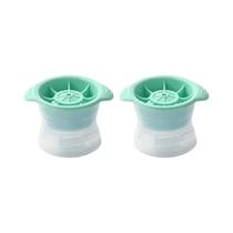 Forma De Gelo Esférica De Silicone 2 Peças - Bandeja Vertical Circular Para Uísque E Bar