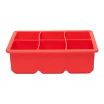 Forma De Gelo Grande Cubo Quadrado Silicone Vermelho Forma De Gelo Grande Cubo Quadrado Silicone Vermelho