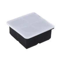 Forma De Gelo Grande De Silicone De Grau Alimentício Com 4/6/8 Compartimentos Quadrados Para Bar,