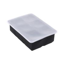 Forma De Gelo Grande De Silicone De Grau Alimentício Com 4/6/8 Compartimentos Quadrados Para Vinho E Forma De Gelo Grande De Silicone De Grau Alimentício Com 4/6/8 Compartimentos Quadrados Para Vinho E