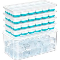 Forma de Gelo NFK Kit 4 Peças 48 Cubos de Silicone Empilhável Forma de Gelo NFK Kit 4 Peças 48 Cubos de Silicone Empilhável