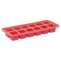 Forma de Gelo Quadrada em Silicone Mimo Style Vermelho