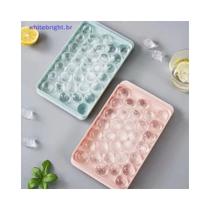 Forma de gelo redonda com tampa com 26 cavidades desmoldagem fácil