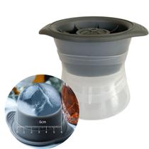 Forma De Gelo Redonda Esférica Bola Bebida Bar - Cinza