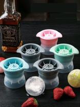 Forma De Gelo Redonda Esférica Molde Bola Silicone Esfera Bebida Whisky - TRS