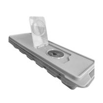 Forma De Gelo Silicone 12 Cubos Retangular C/Tampa Livre Bpa