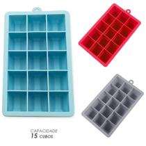 Forma de Gelo Silicone 15 Cavidades Cubos 3cm - 3 Unidades - AMI