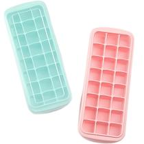Forma De Gelo Silicone 24 Cubos c/ Tampa - Cores Sortidas - B-Max