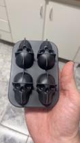 Forma De Gelo Silicone 3d Formato Caveira Crânio Drink Preto