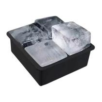 Forma De Gelo Silicone 4 Cubos Grande Drink Whisky Chocolate