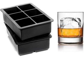 Forma De Gelo Silicone 6 Cubos Quadrado Grande Excelente Para Drinks Whisky Shots E Bebidas Personalizadas