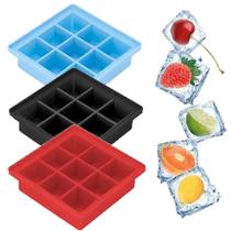 Forma De Gelo Silicone 9 Cubos Drink Papinha Fruta Com Tampa SU221309 - UnyHome