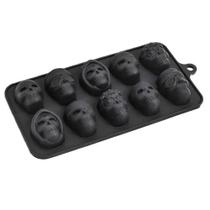 Forma De Gelo Silicone Caveira Festas Drinks Chocolate